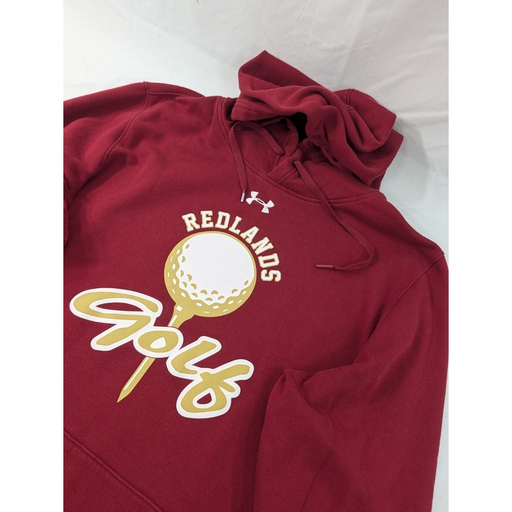 Under Armour Redlands Golf  Hoodie Sweatshirt Warm Up Maroon Men 2XL Golf  Loose